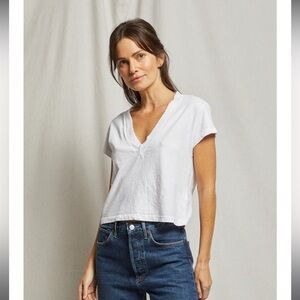 SOLD the cropped collection alanis recycled cotton v neck tees XS